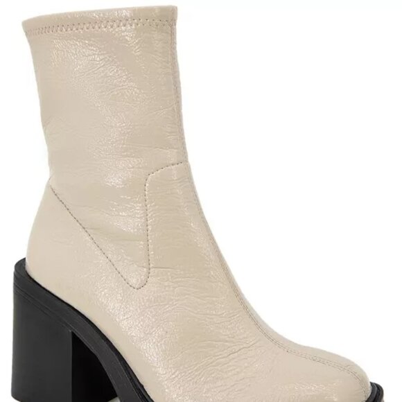 NEW KENNETH COLE NEW YORK Amber Heel Booties ecru for women 462tn - Picture 9 of 11